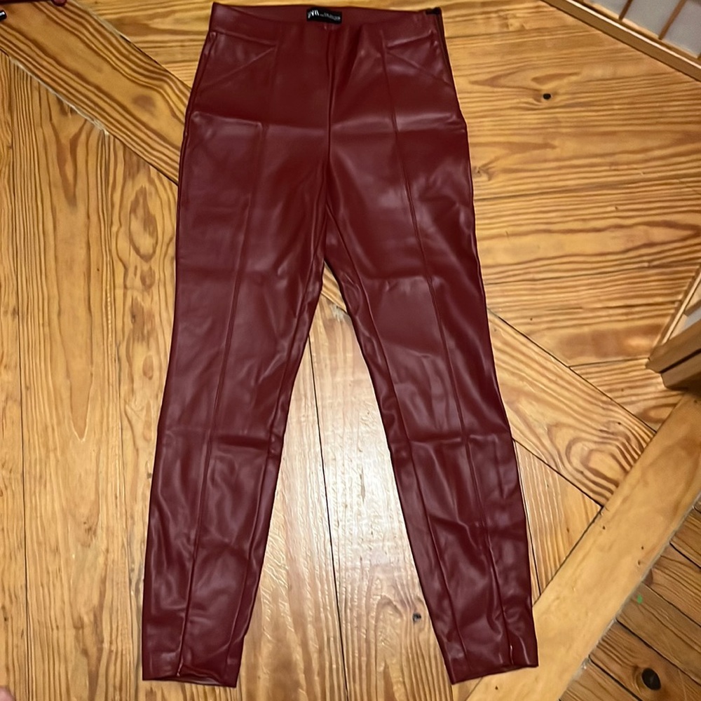 COPY - Size M Red Fake leather tights/pants